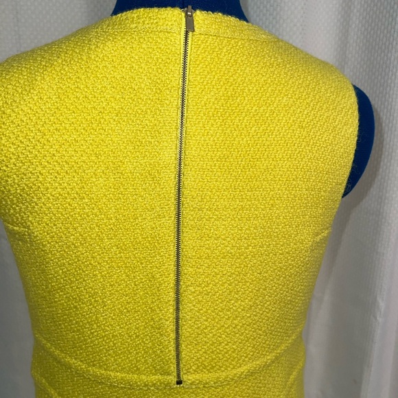 Diane Von Furstenberg Jackie Boucle Dress Yellow Tweed Vintage Fall Size 2 EUC!! - Picture 7 of 16